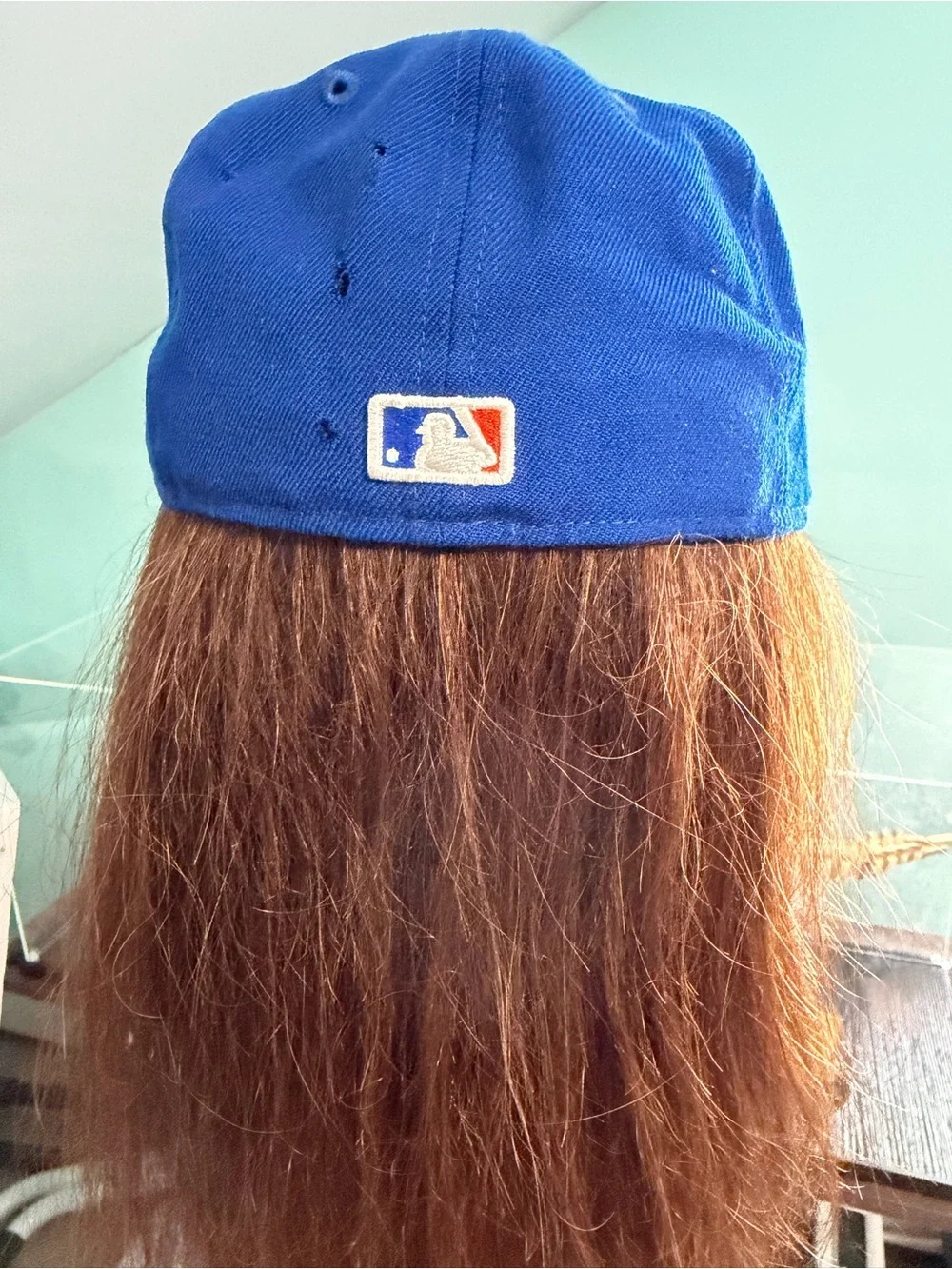Kids New Era Mets authentic MLB Fitted Hat, royal blue, size 6 5/8